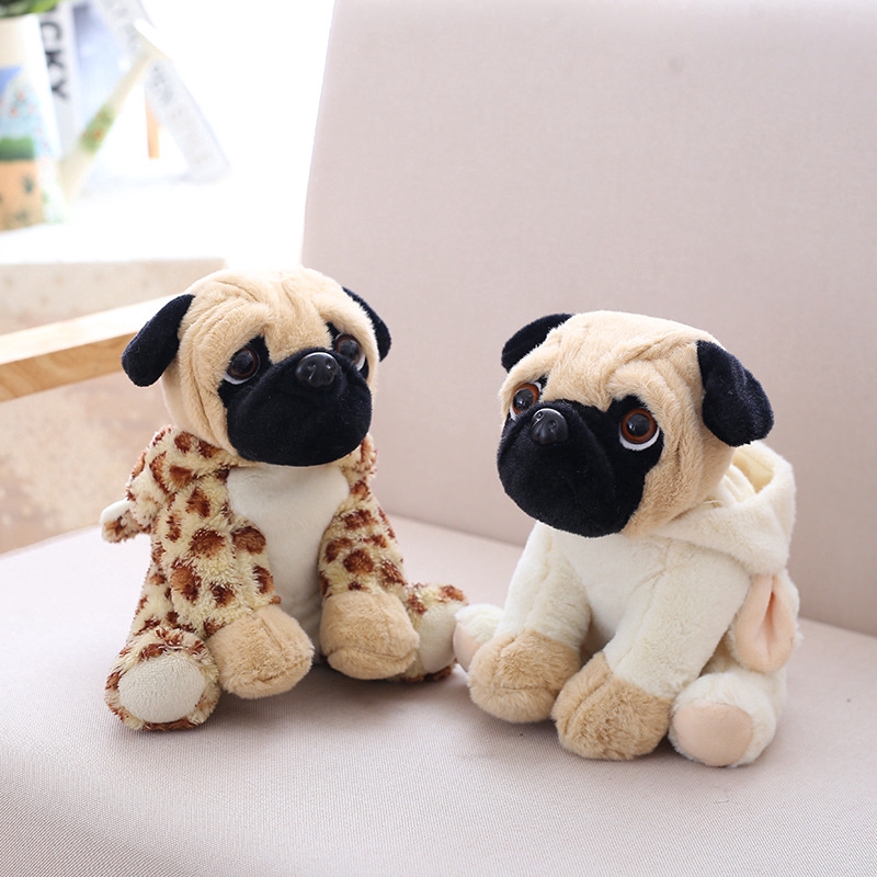 Thú nhồi bông đồ chơi hình chó pug mềm mại đáng yêu 20cm