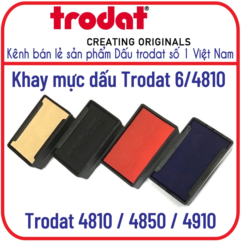 Khay mực, thẻ mực, tampong dấu Trodat 4810/4850/4910