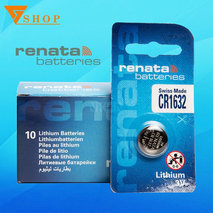 Pin nút Thụy Sỹ RENATA CR1632 3V Made in Swiss (Loại tốt - Giá 1 viên)