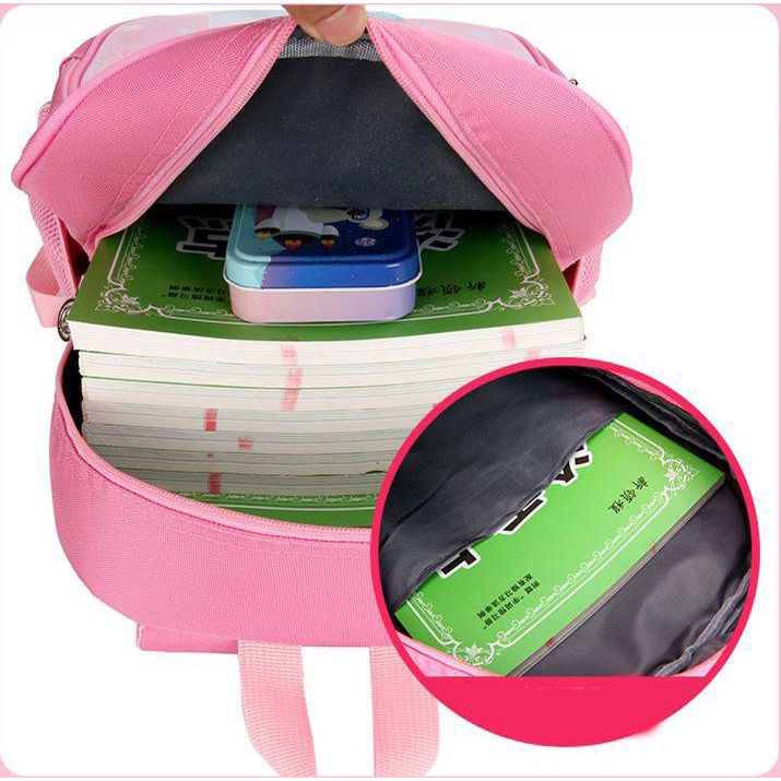 Ba Lô Đi Học Cỡ Lớn Thoáng Khí In Họa Tiết Công Chúa Elsa Thời Trang Đa Năng Cho Bé