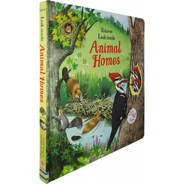 Sách Usborne Look Inside Animal Homes lật mở khám phá ngôi nhà của động vật