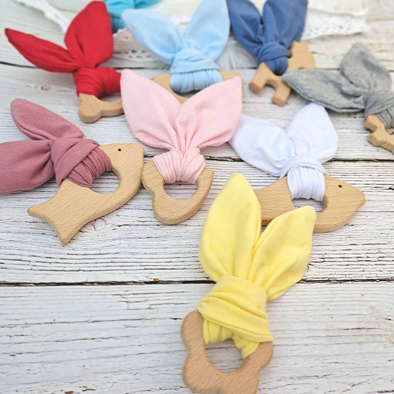 Đồ Chơi Gặm Nướu Hình Tai Thỏ Dễ Thương Cho Bé Sơ Sinh