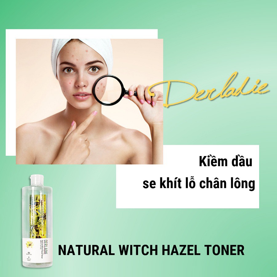 Nước hoa hồng làm sạch dưỡng ẩm dịu nhẹ chiết xuất cây phỉ derladie natural witch hazel toner 500ml - lamicare | BigBuy360 - bigbuy360.vn