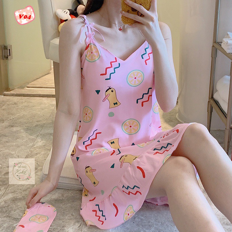 Váy Ngủ 2 Dây Xinh Xắn V1 | BigBuy360 - bigbuy360.vn