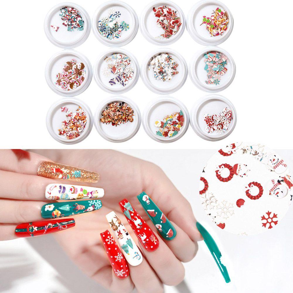 Bộ 50 Phụ Kiện Trang Trí Móng Tay 3D Bằng Bột Bột Bột Bột Bột Bột Kim Tuyến
