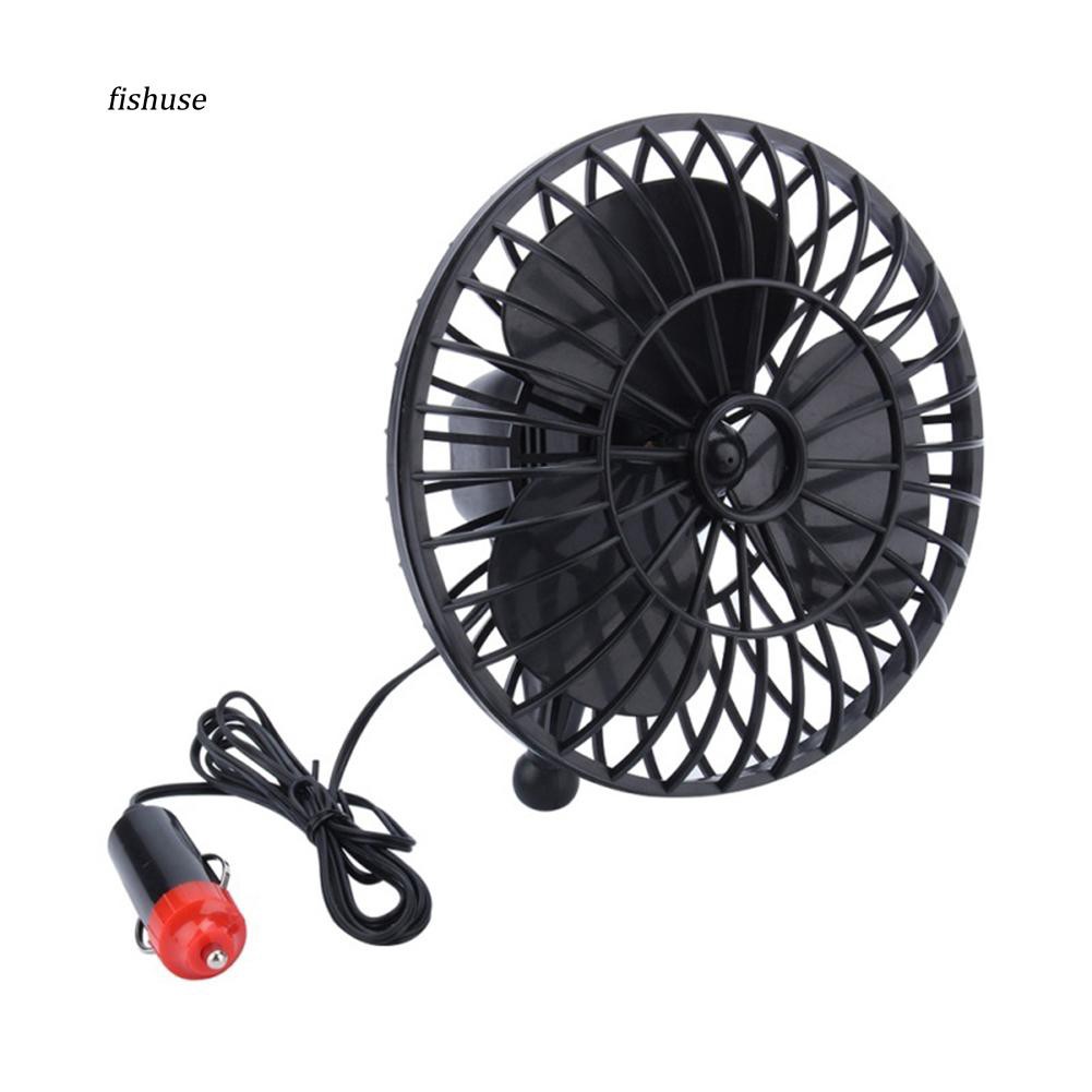 Bộ quạt điện mini 12V dùng trên xe ô tô kèm giác hút