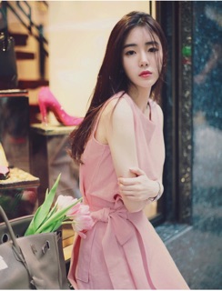 Váy cột nơ eo công sở thanh lịch
