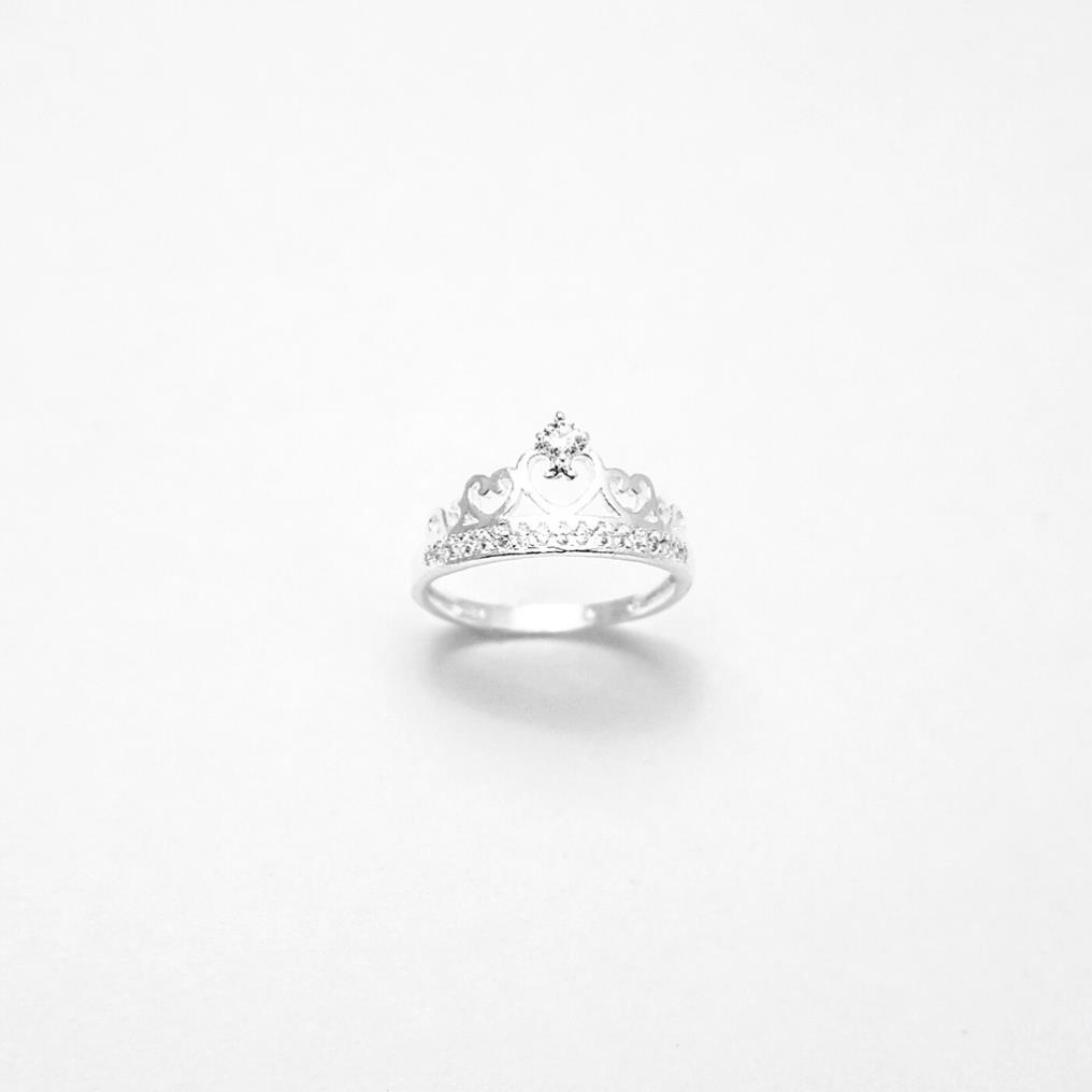 Nhẫn bạc nữ ATJ9036 , nhẫn vương miện Princess crown MEZI Jewelry