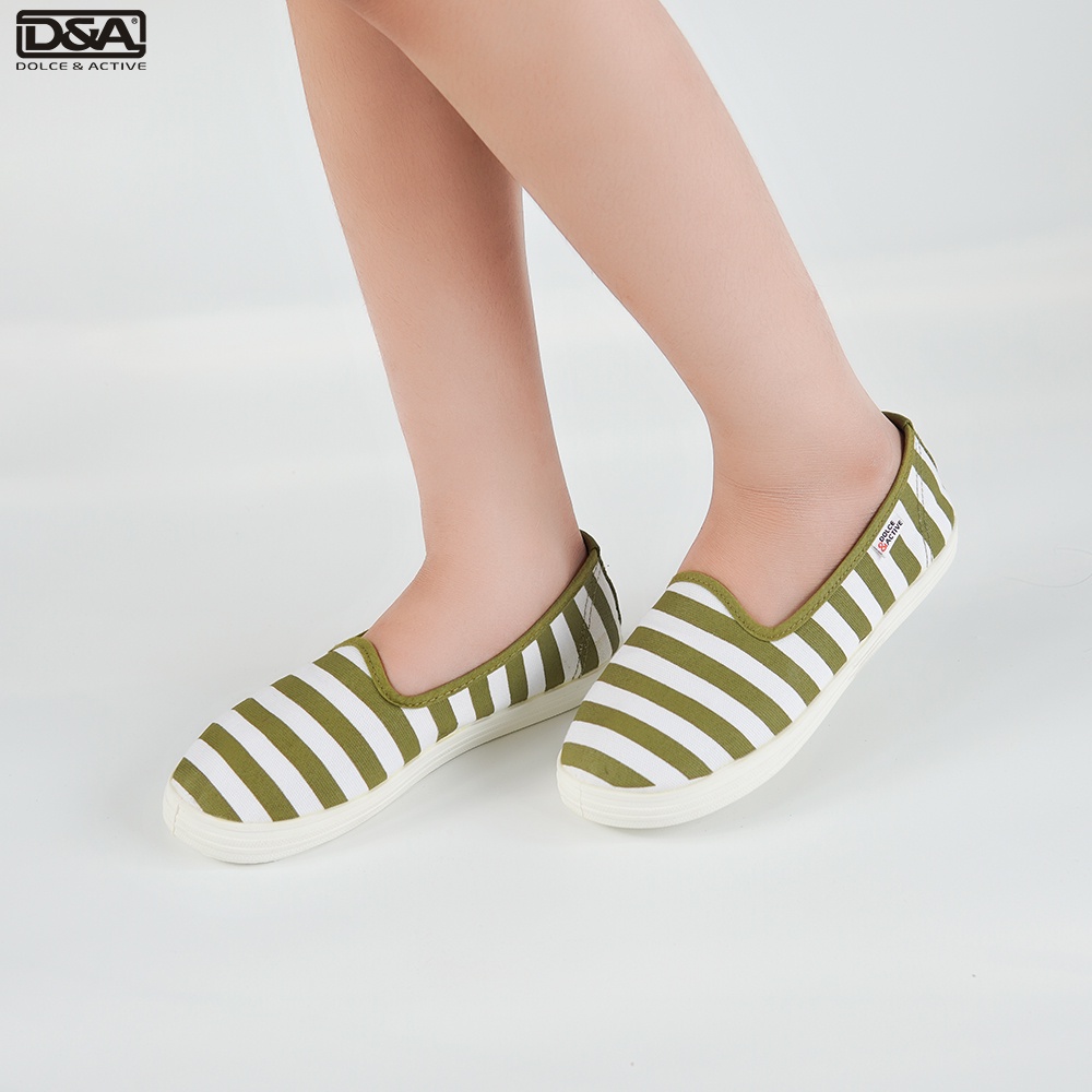 Giày trẻ em D&amp;A EP G1936 kẻ xanh cốm