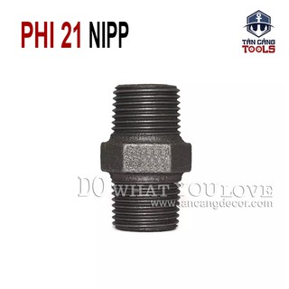 Nuýp Đúc Ống Nước Phi 21 Có Nút Lục Giác - Gang Xám