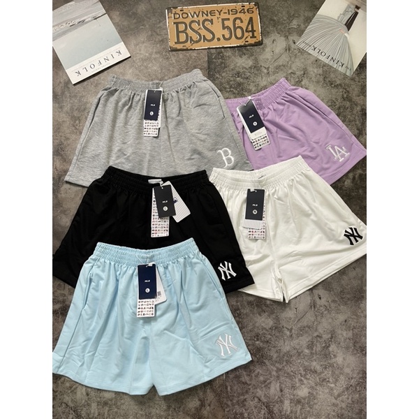 Quần Short Nữ Thêu Logo Trắng/Đen/Xanh/Tím/Hồng/Cam