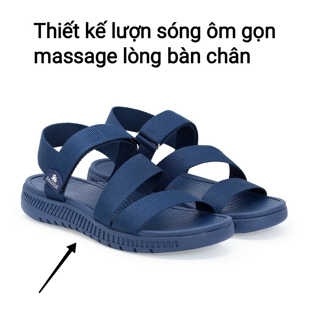 Dép quai ngang nam, giày sandal nữ FACOTA chính hãng xỏ ngón quai dù đi học