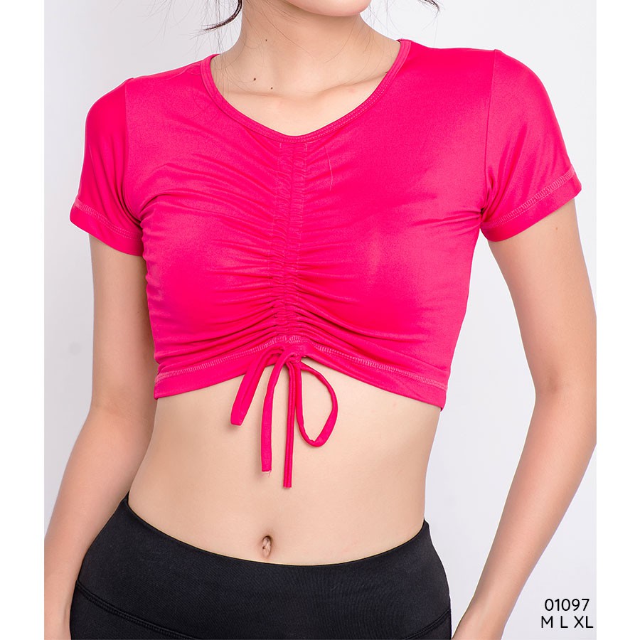 Áo tập gym yoga nữ dáng croptop tay ngắn READI - 01097