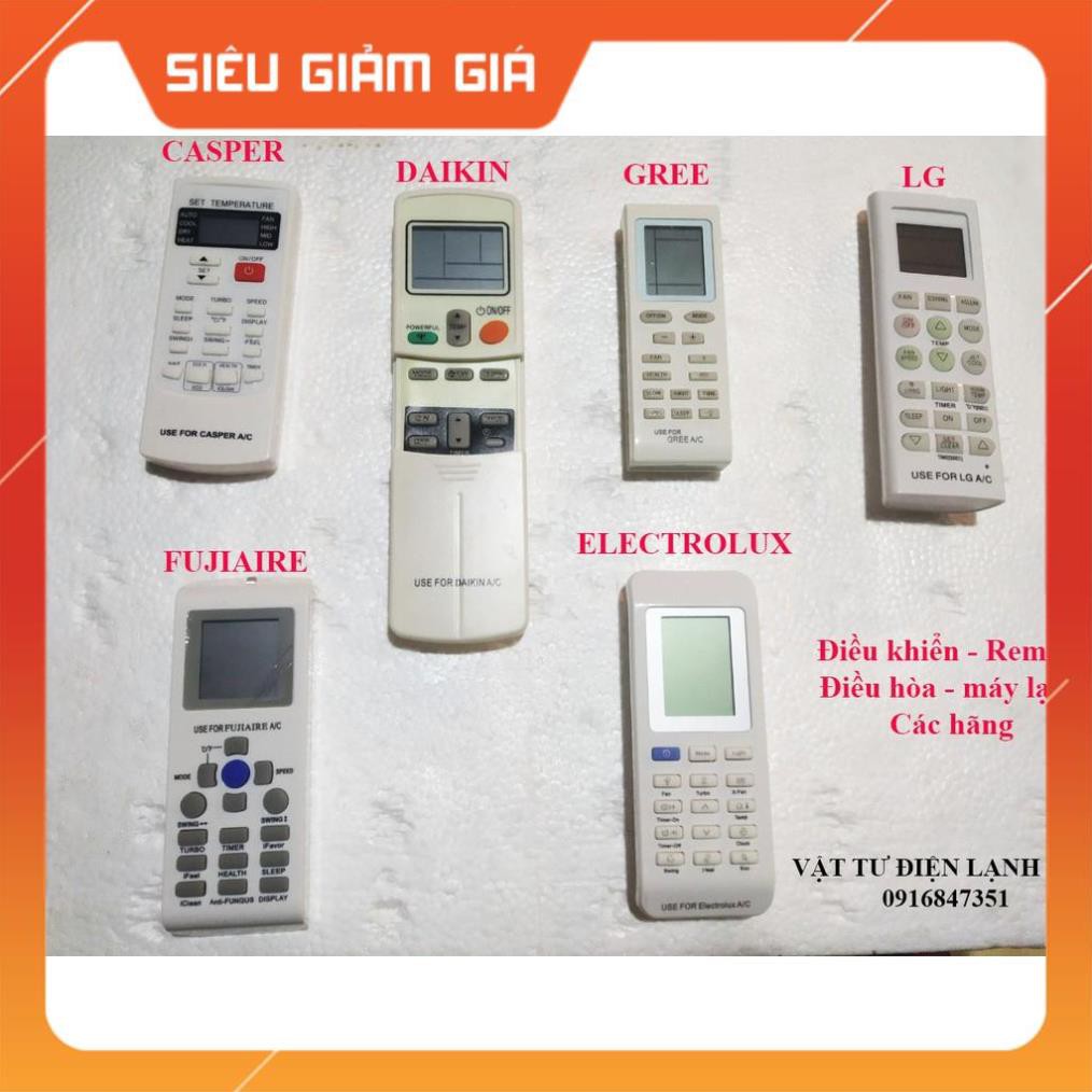Điều khiển điều hòa các hãng mẫu như hình - Remote máy lạnh