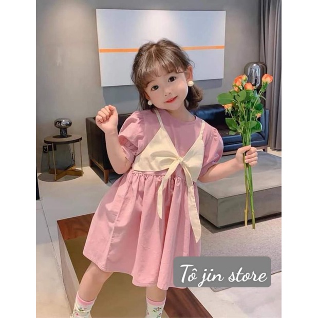 Váy ao nơ bé gái hàng quảng châu 7-15kg