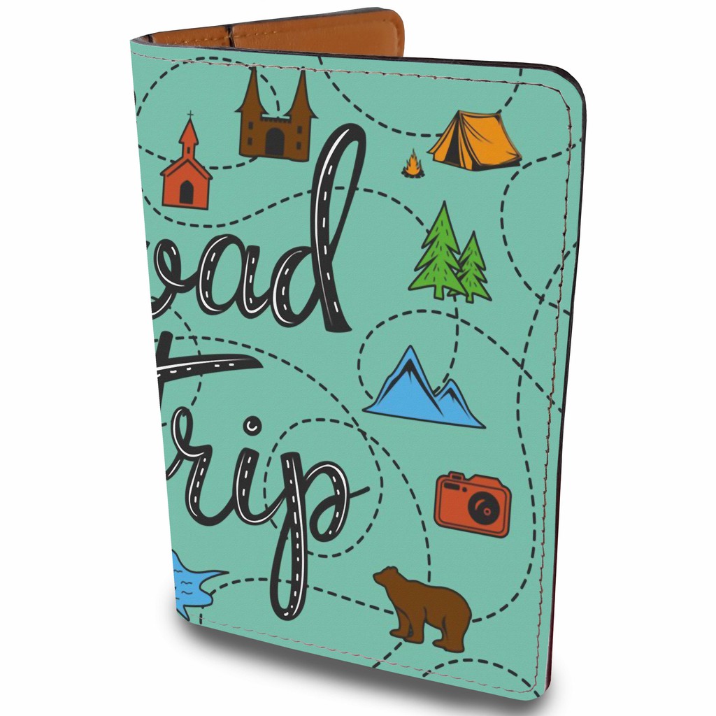 Bao Da Passport Cover Du Lịch ROAD TRIP - Ví Đựng Hộ Chiếu Thiết Kế Độc Đáo - Tiện Dụng - Bền Đẹp - Sắc Nét - LT052