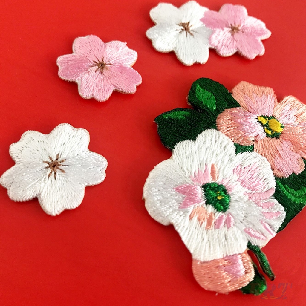  Miếng dán quần áo hình cá mập（☸ Flowers - Sakura Patch ☸）