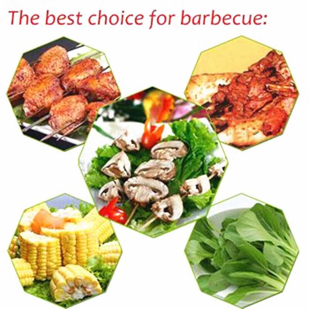 Bộ 10 xiên nướng BBQ bằng thép không gỉ kích thước 14&quot;