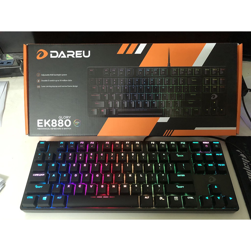 Bàn phím cơ Gaming Dareu EK880 - Mã cũ DK880 - Led RGB - Chính hãng - BH 24 tháng