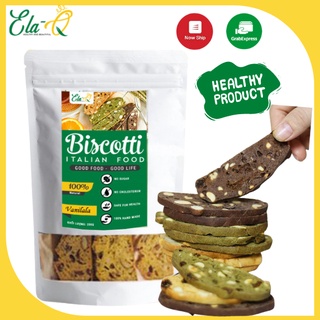 Bánh ăn kiêng BISCOTTI 250gr nguyên cám, không đường by ElaQueen - Bánh ăn kiêng hổ trợ giảm cân hiệu quả, healthy