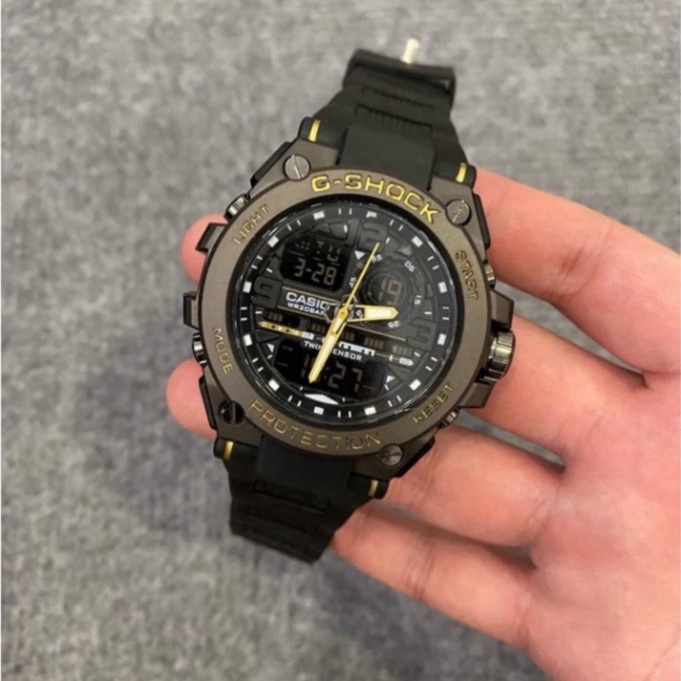 Đồng hồ nam mã hiệu GTS 8600 Original –Chống shock, viền Thép, Nam tính mạnh mẽ. Đồng hồ quân ngũ.