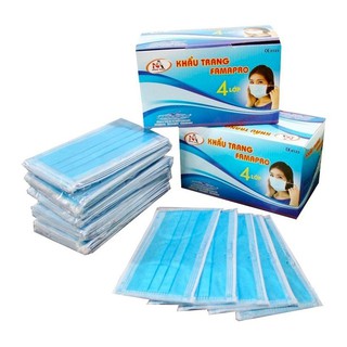 Hộp khẩu trang y tế 4 lớp 4U FAMAPRO (Hộp 50 cái)
