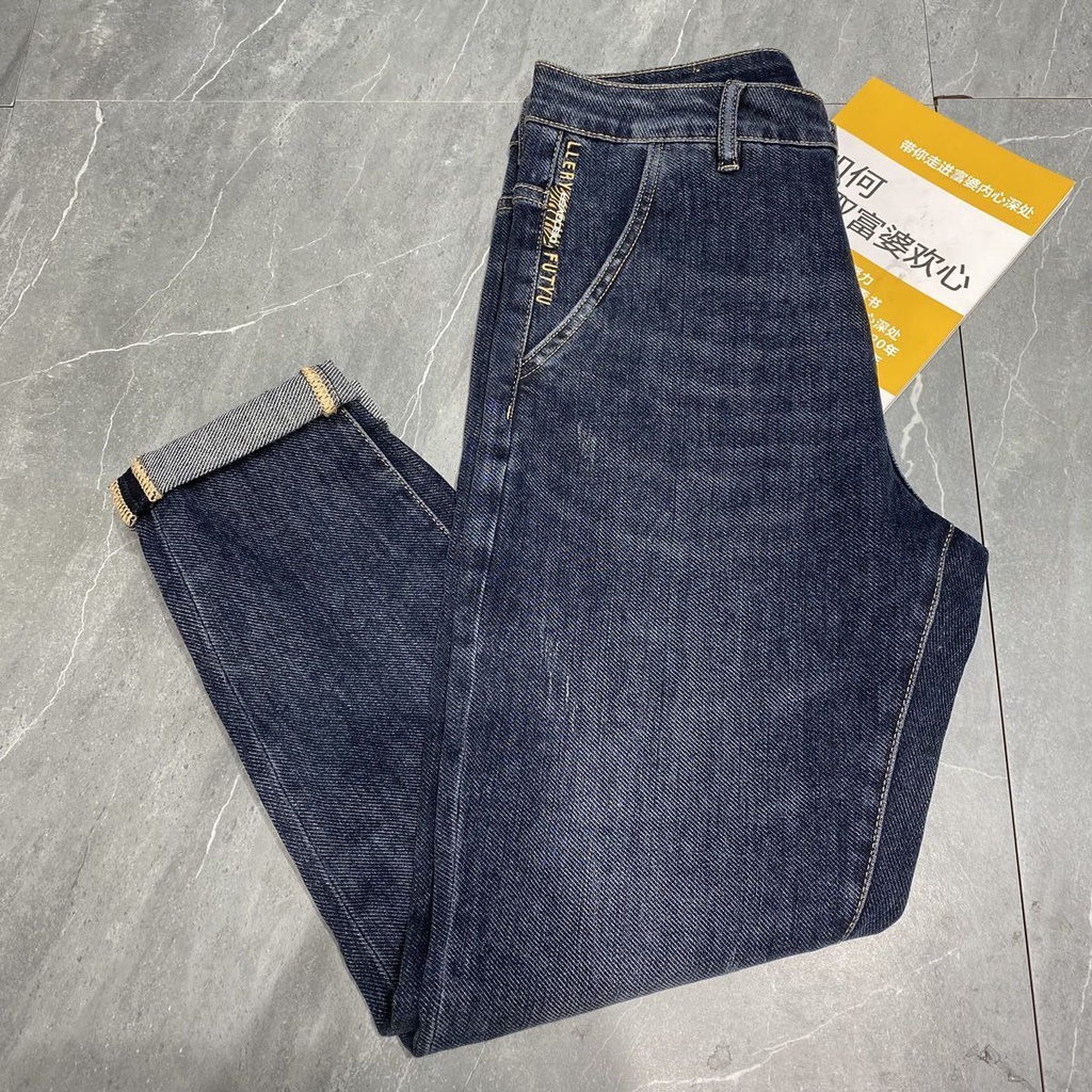 Quần Jean Dài Dáng Ôm Thời Trang Thu Đông Cá Tính Cho Nam 28-36 5