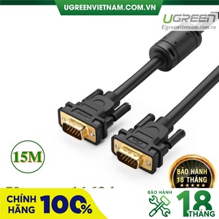 Cáp vga 3+9c dài 15m cho màn hình, máy chiếu chính hãng ugreen 11634