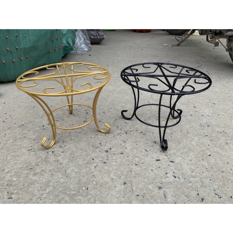 Đôn sắt dấu hỏi kê chậu 22x17 cm, đế để chậu cây cảnh