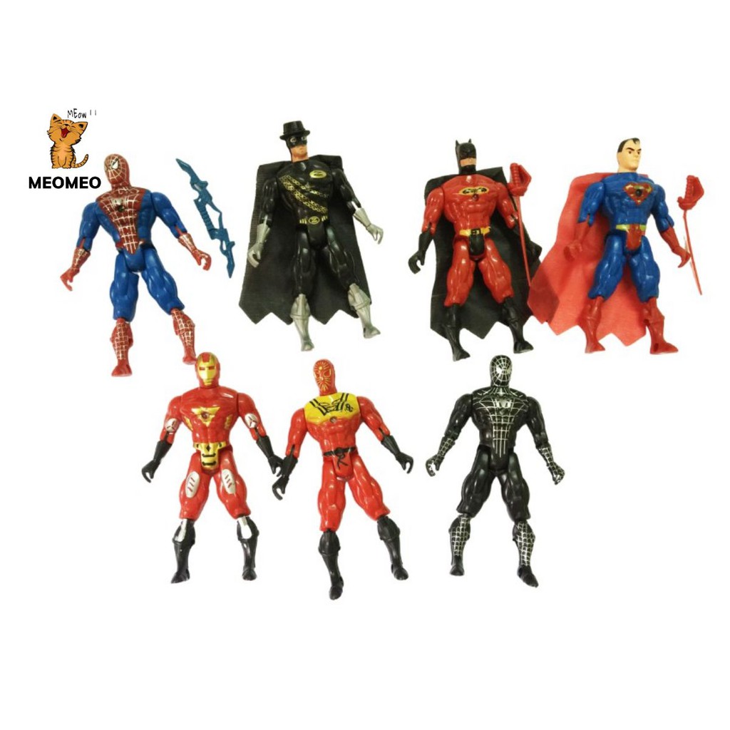 Đồ Chơi Siêu Nhân Biệt Đội Siêu Anh Hùng Avengers - Gồm 7 Nhân Vật, Phát Sáng Đỏ, Thiết Kế Siêu Ngầu -MEOMEOSHOP2021