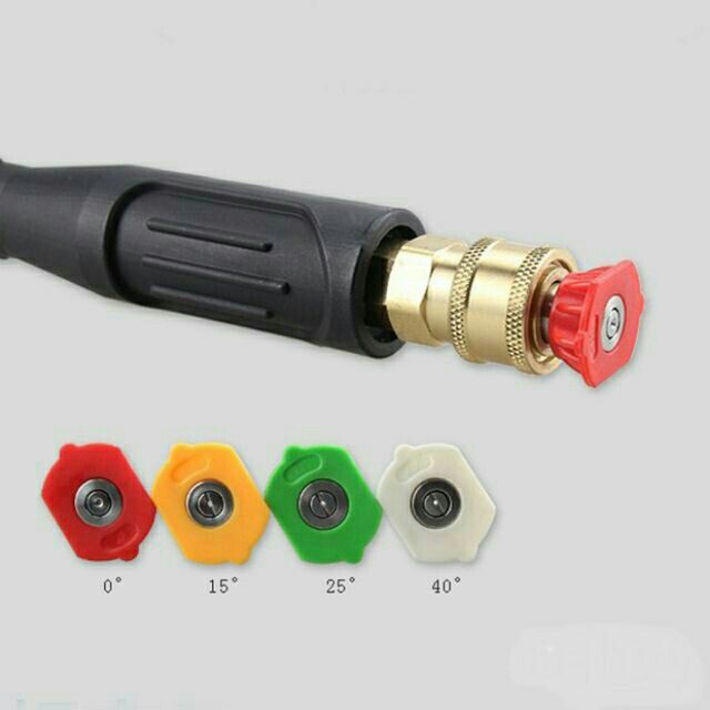 Béc phun-đầu béc 0-15-25-40 độ gắn đầu nói nhanh máy xịt rửa xe cao áp