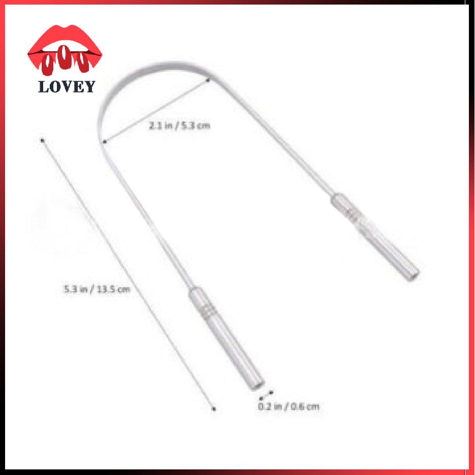 lovey★U-Shaped Tongue Scraper Tongue Cleaning Brush Stainless Steel Tongue Scraper