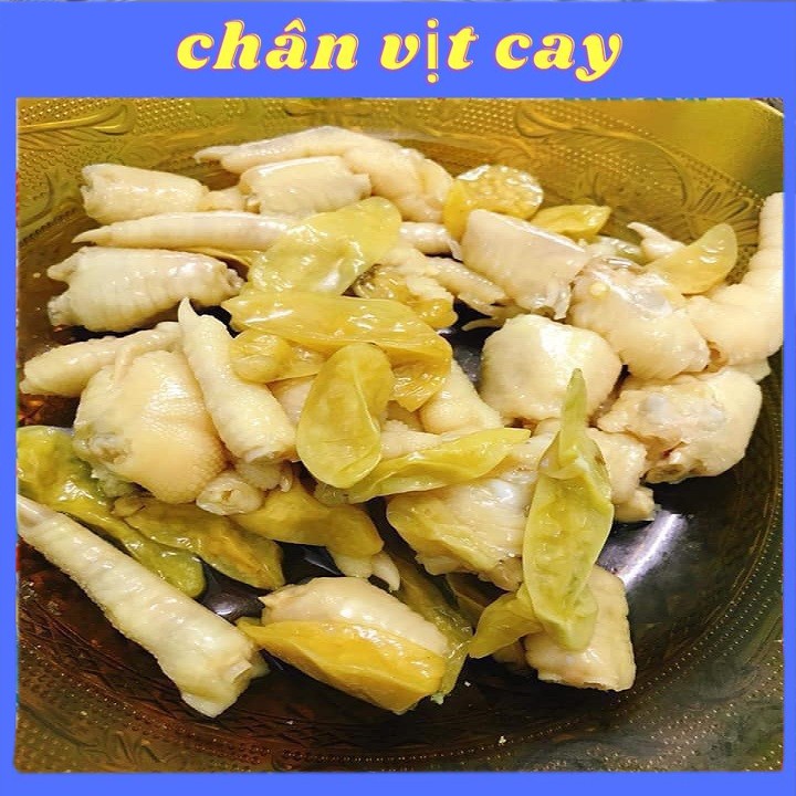 Chân gà cay YUYU❤️Chân gà cay yuyu gói 100gam trung quốc màu xanh siêu cay