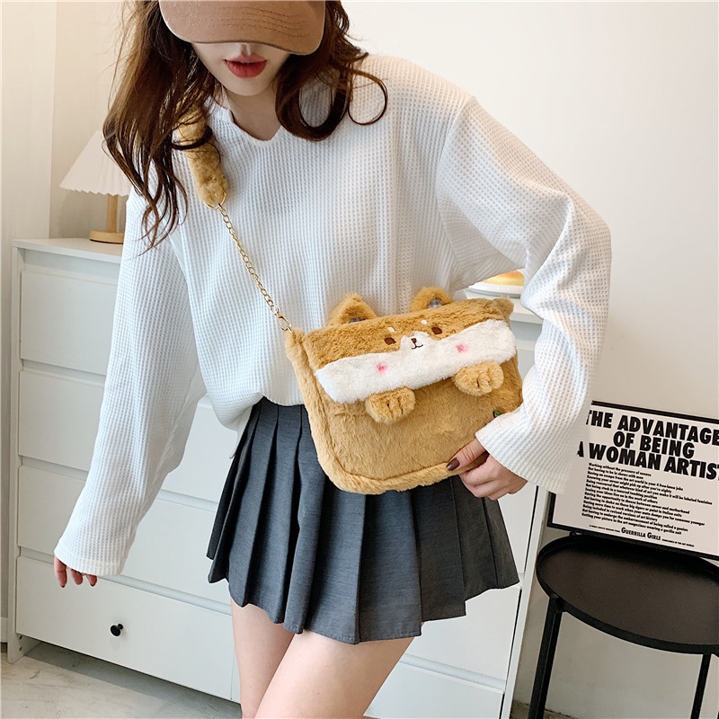 Túi Xách Da pu Cỡ Lớn Họa Tiết Thỏ / Vịt Hoạt Hình Đáng Yêu Cho Nữ