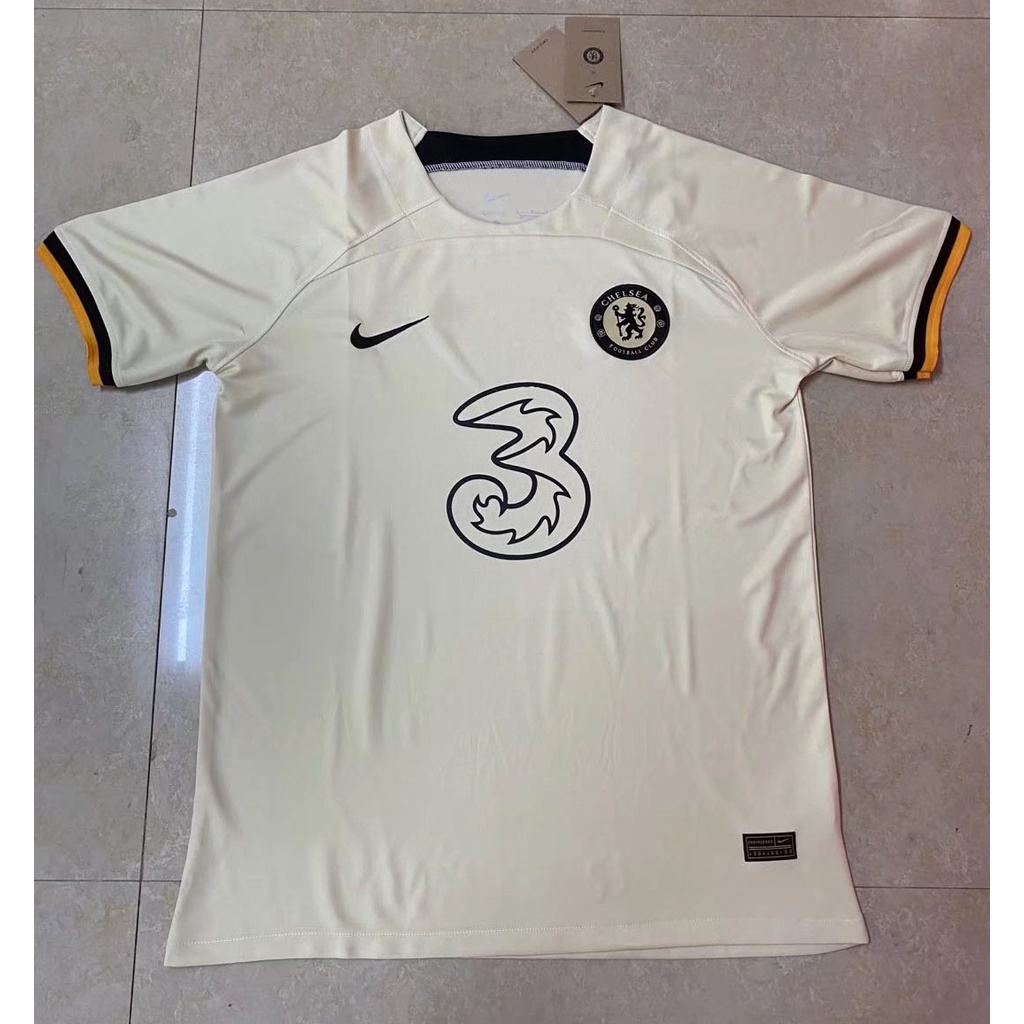 22 / 23 Áo Thun chelsea Tay Ngắn Màu Trắng Size S-2XL jersi bola sepak lelaki chelsea