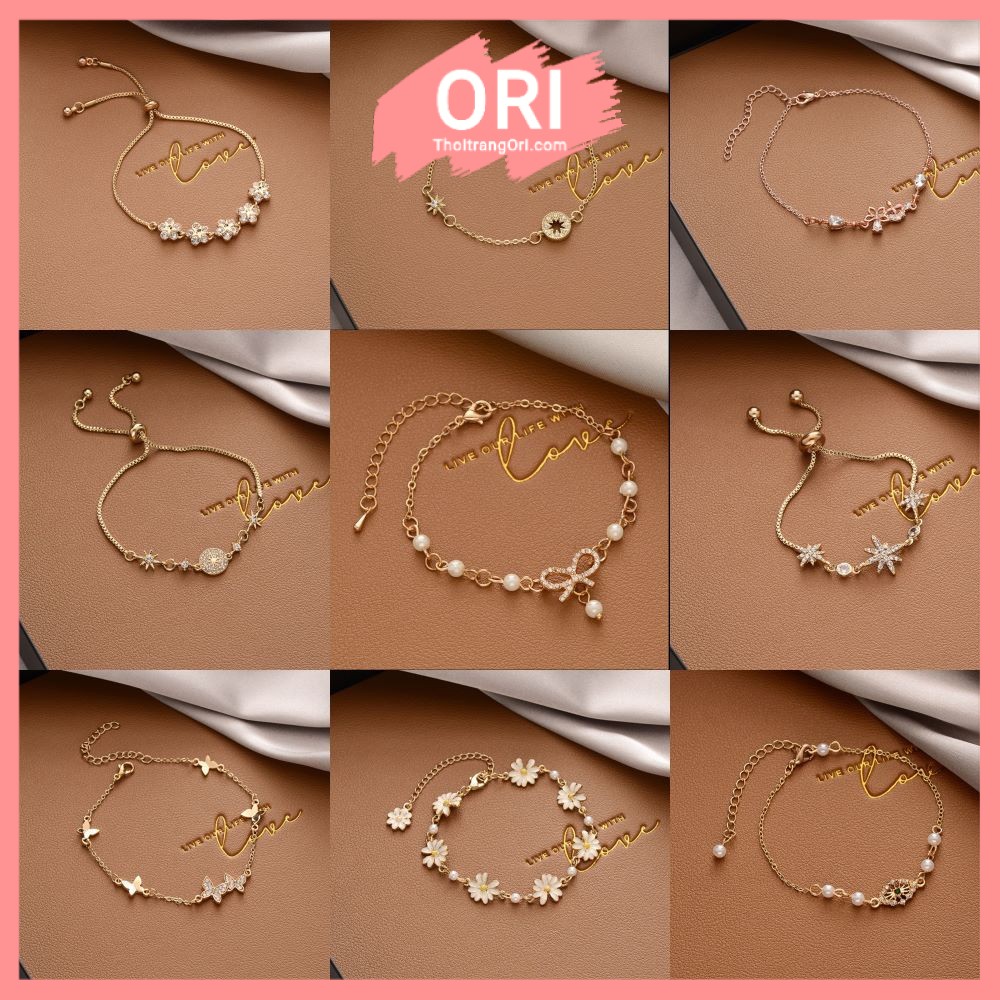 Vòng tay nữ đẹp mạ vàng xinh xắn dễ thương thời trang Hàn Quốc cá tính giá rẻ ORI L901