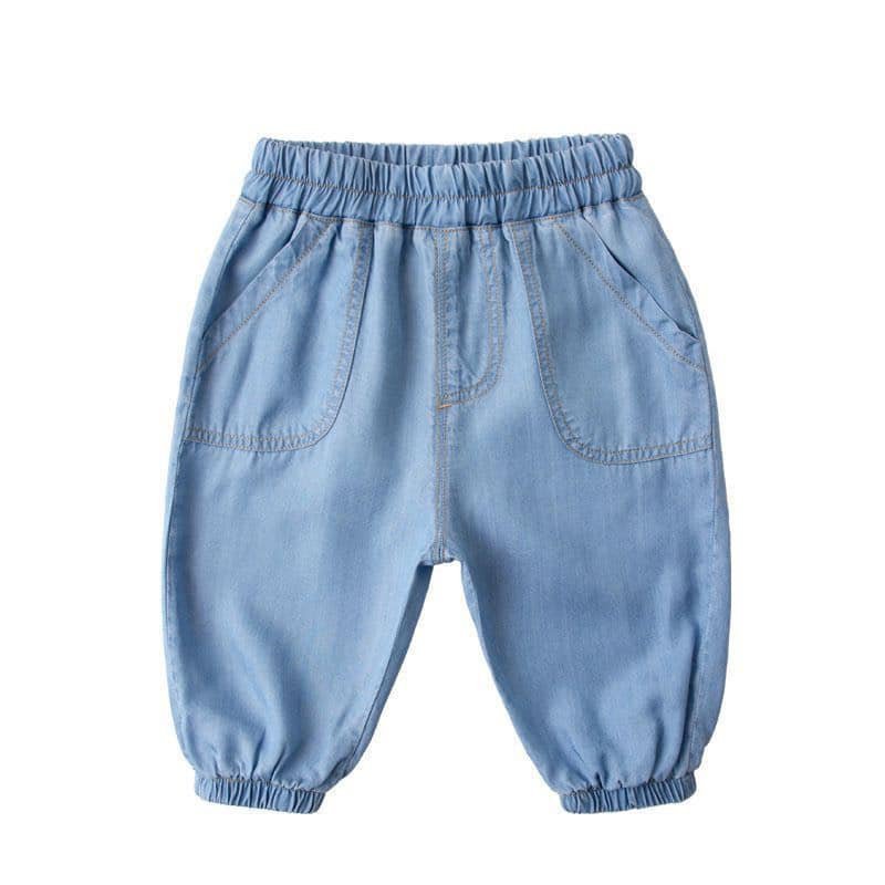Quần Baggy Denim Dáng Rộng Phong Cách Hàn Quốc Cho Bé Trai Bé Gái 1-7 Tuổi Thời Trang Trẻ Em Bí Kids