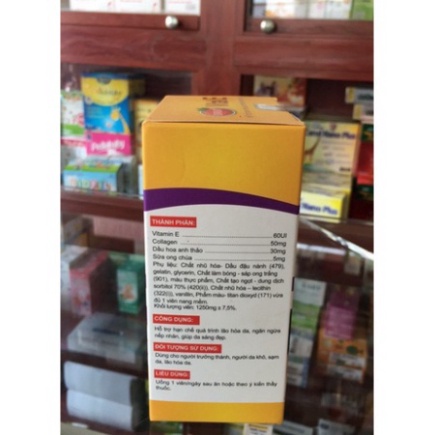 Vital E Eurovit Bổ Sung Vitamin E, Tinh Dầu Hoa Anh Thảo Colagen Sữa Ong Chúa 30 Viên - TP094