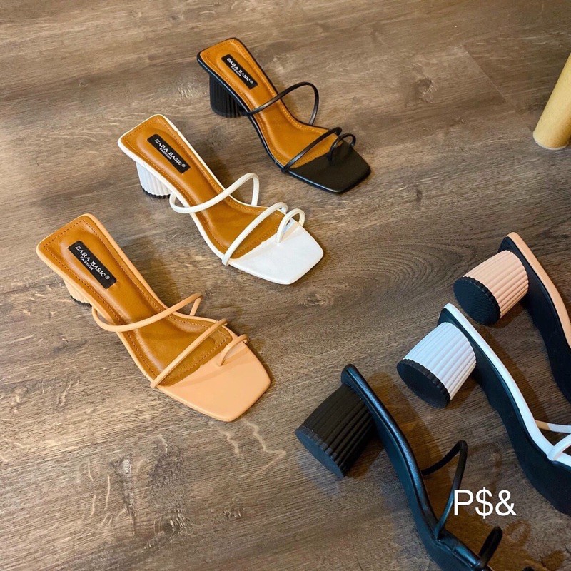 Giày sandal bít mũi gót trụ tròn 5cm - mã CG-0592 giaynu99