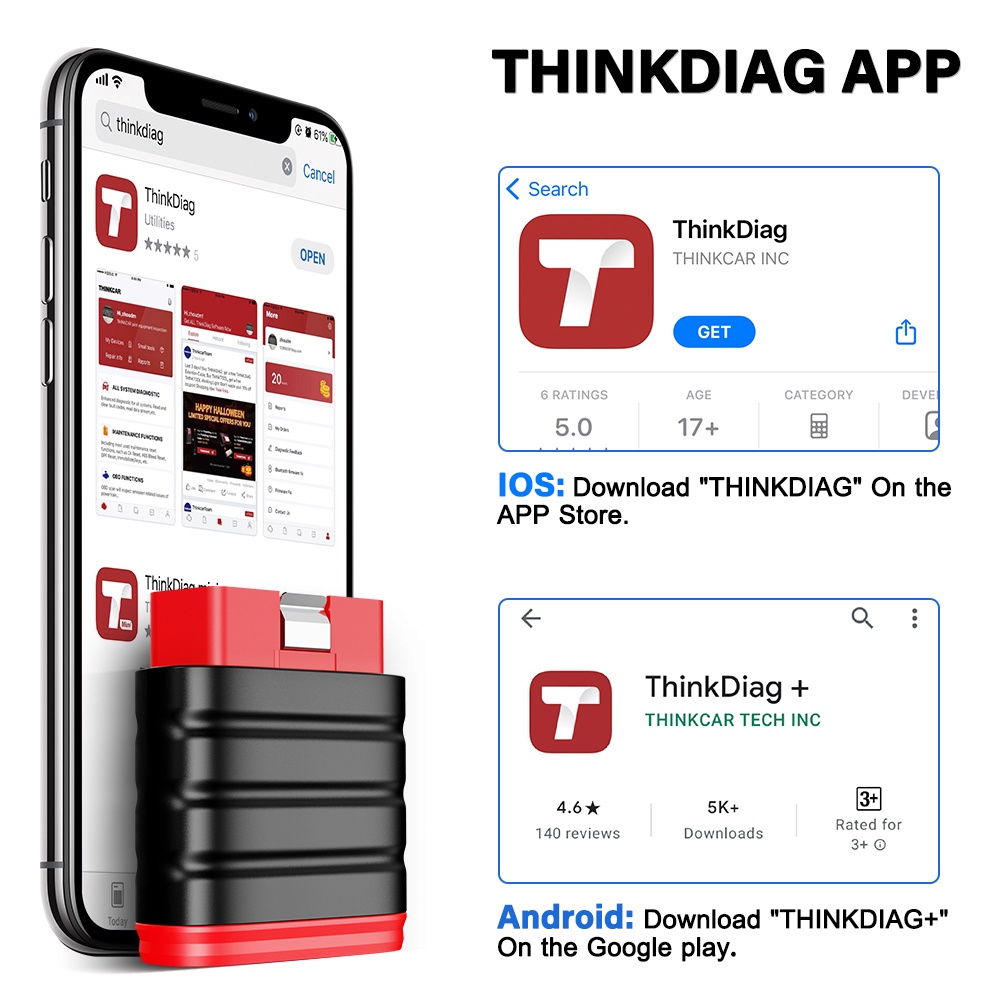 Thinkcar thinksafe obd2 Chuyên Nghiệp Dễ Chẩn Đoán obd 2
