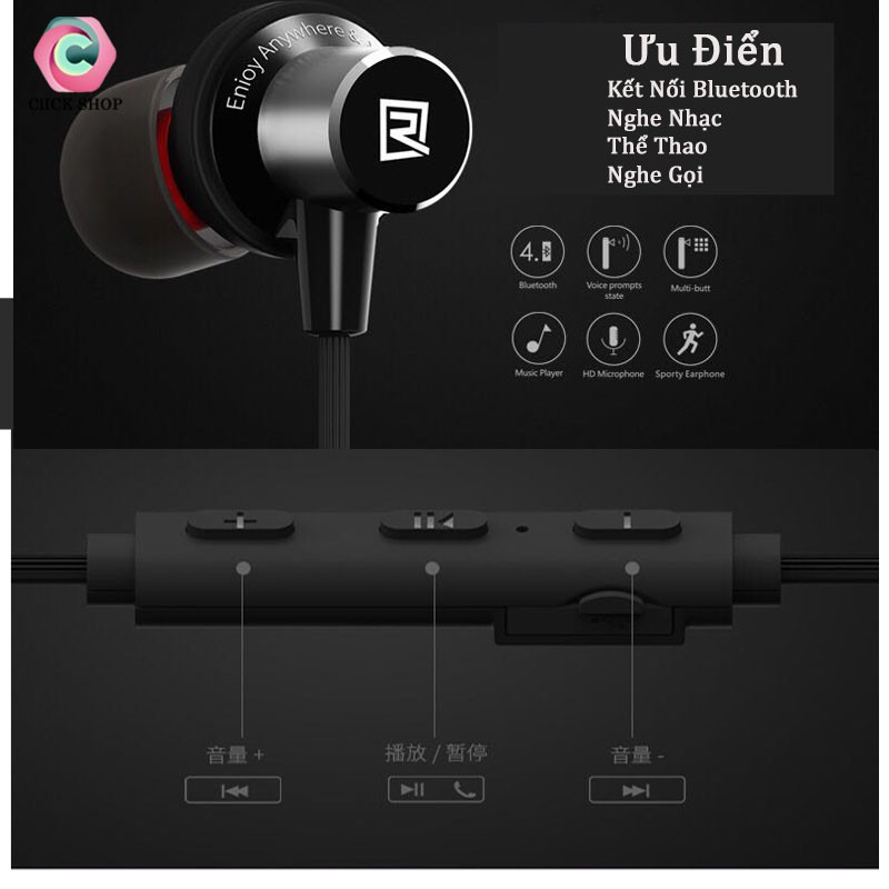 Tai nghe Bluetooth sport Remax RB-S7- Tai nghe remax s7 dòng quàng cổ