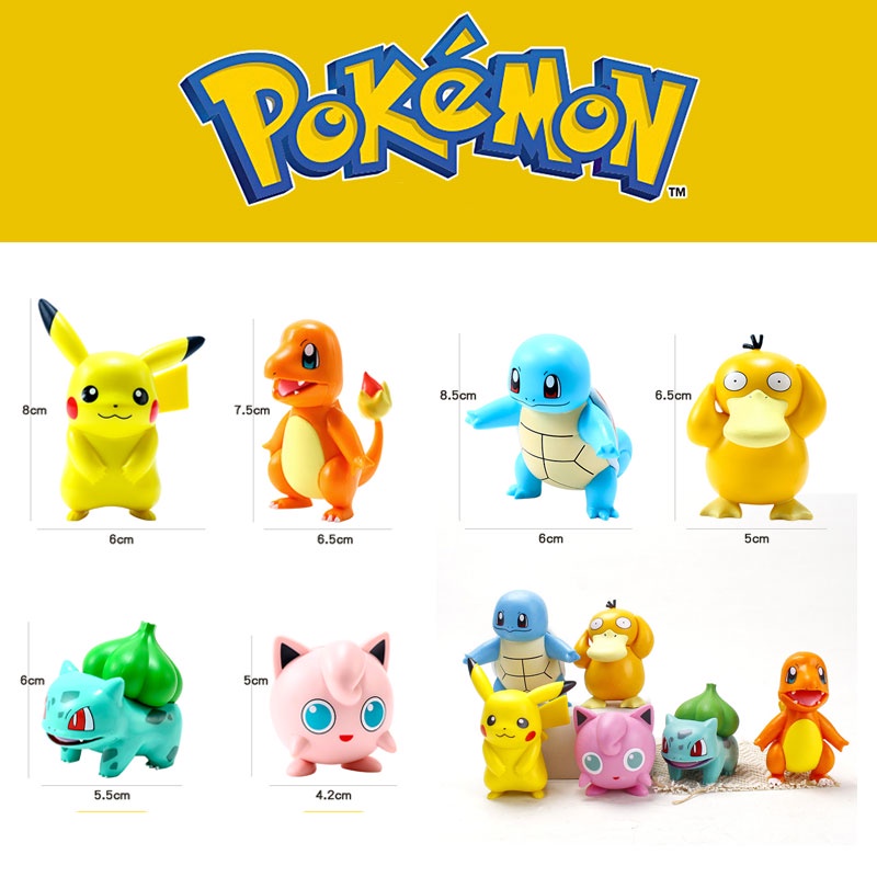 Mô Hình Đồ Chơi Nhân Vật Pokemon A0013 6 Pokémon