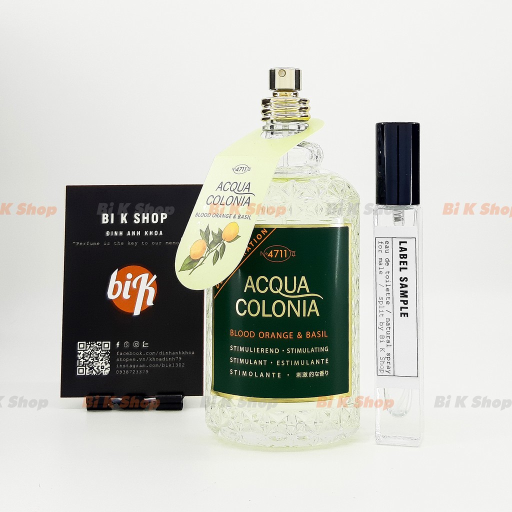 Bi K Shop - Nước hoa 4711 Acqua Colonia Blood Orange & Basil [Mãu thử]