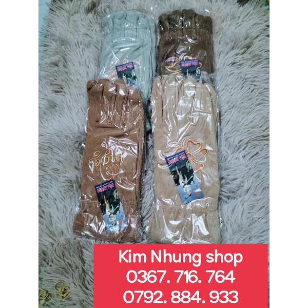 Găng tay chống nắng thêu
