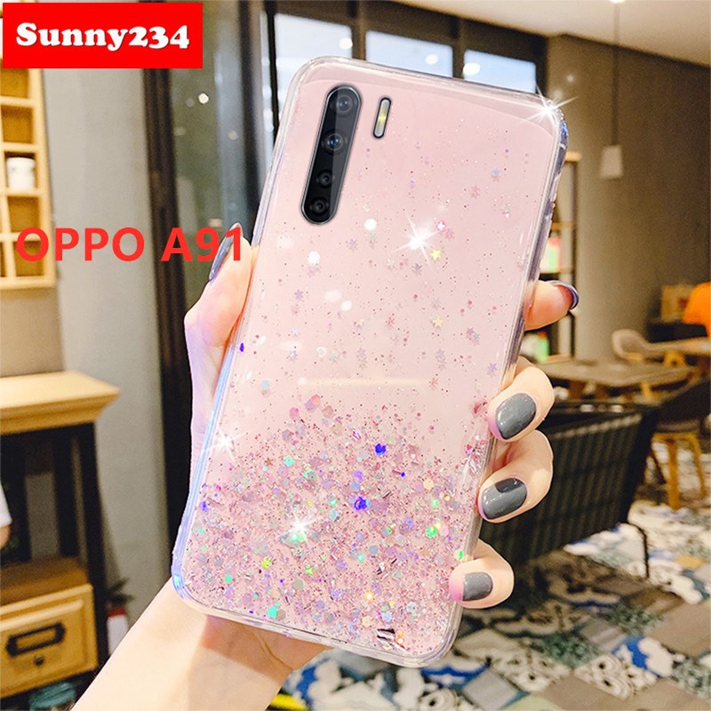Ốp điện thoại sáng bóng cho OPPO A74 A52 A92 A31 A91 F1S A9 A5 2020 Realme C11 2021 C