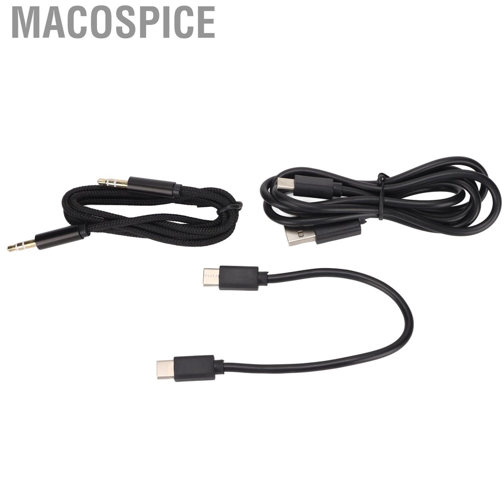 Macospice 16‑600Ω Portable 3.5mm Headphone Amplifier Hi‑Fi Stereo Bass Enhancement Black