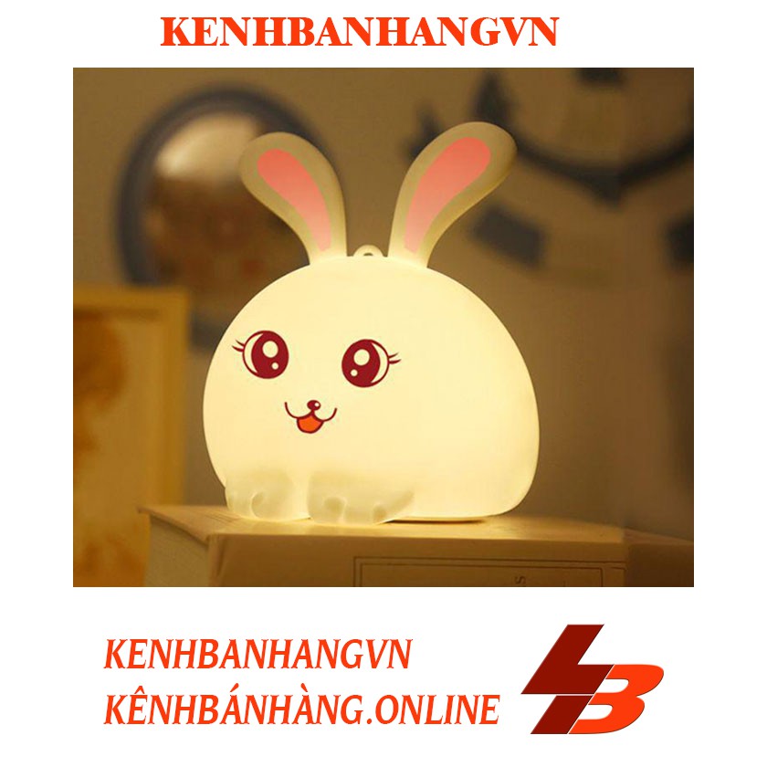 Đèn Ngủ, Đèn Trang Trí Dễ Thương Bé Thỏ (nhiều màu có thể tự chuyển màu)