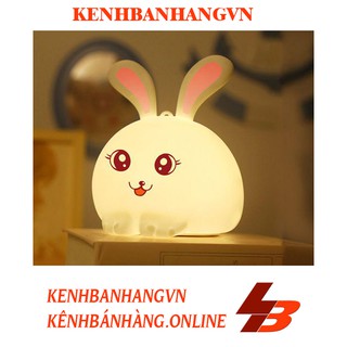 Đèn Ngủ, Đèn Trang Trí Dễ Thương Bé Thỏ (nhiều màu có thể tự chuyển màu)