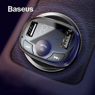 Baseus Car Charger Mobile Phone Handsfree FM Transmitter Bluetooth Car Kit LCD MP3 Player Dual USB Car Phone Charger