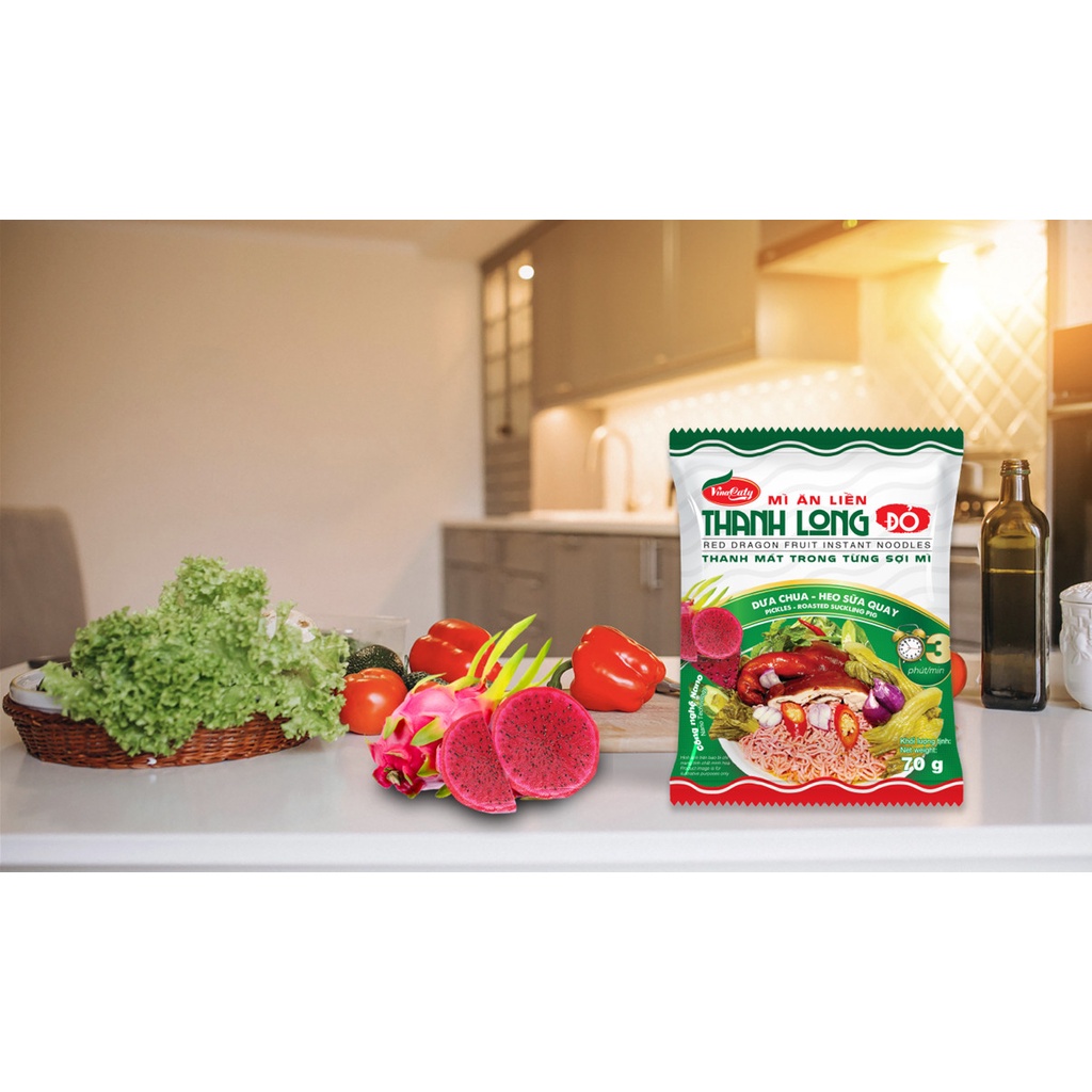 Mì gói Thanh Long Đỏ Dưa Chua - Heo Sữa Quay